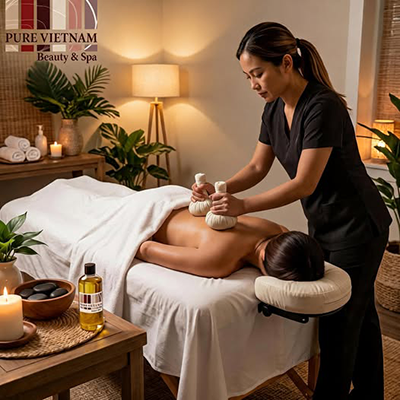 Pure Vietnam Beauty and Spa herbal massage